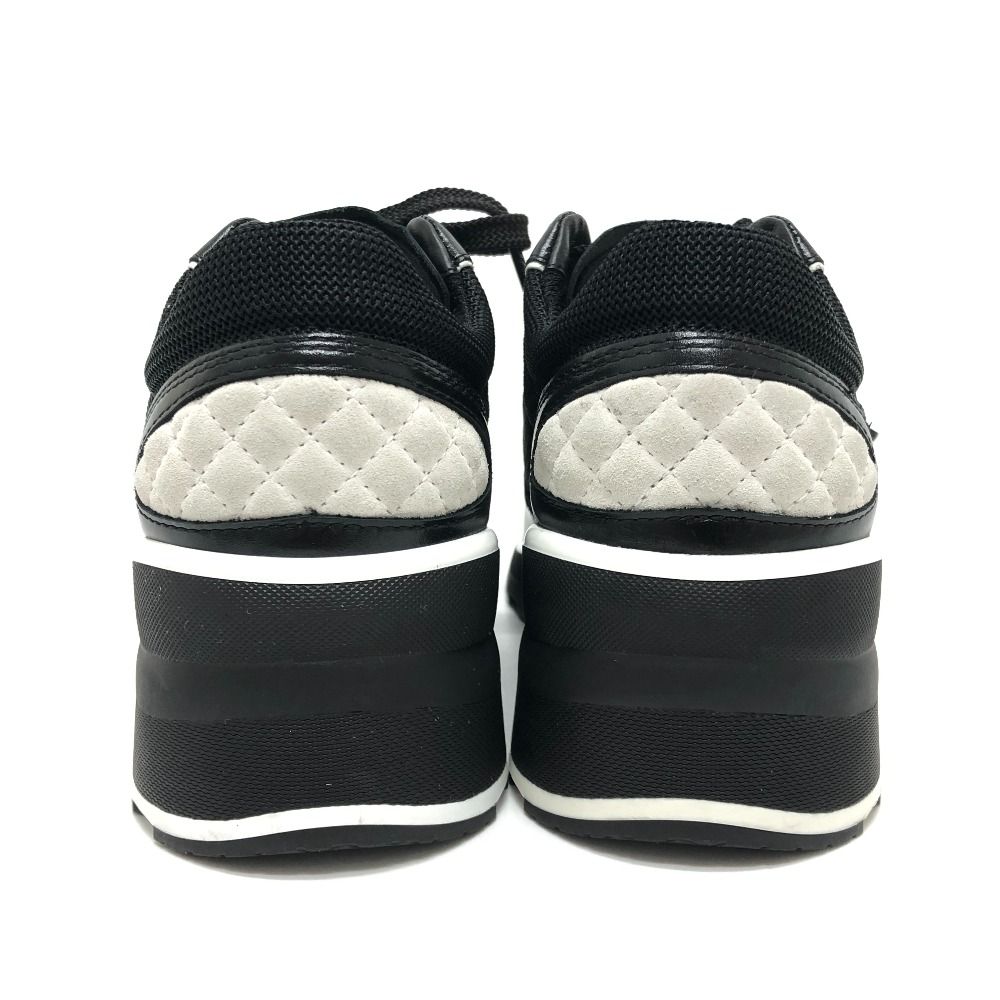 Chanel Sneakers CC Logo Mixed Fiber Shiny Calfskin &Suede Black — view 4