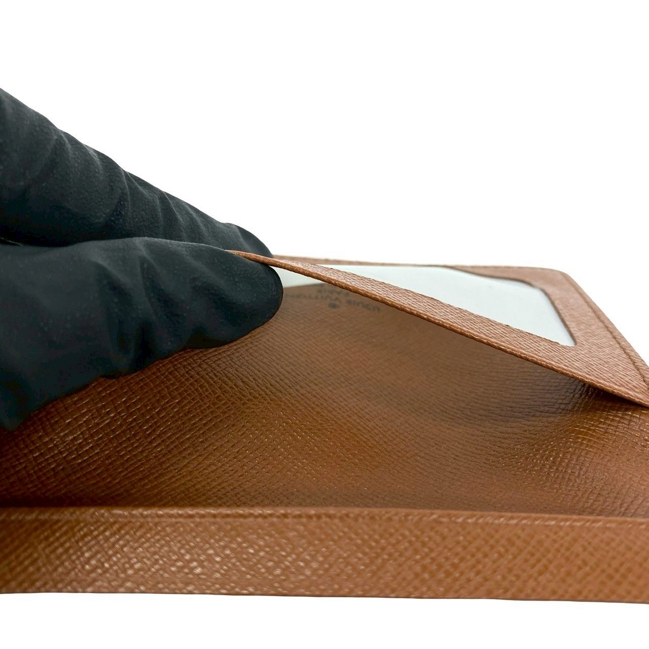 Louis Vuitton Vintage Porto 2 Cult Vertical Monogram Leather Pass Case Brown — view 8