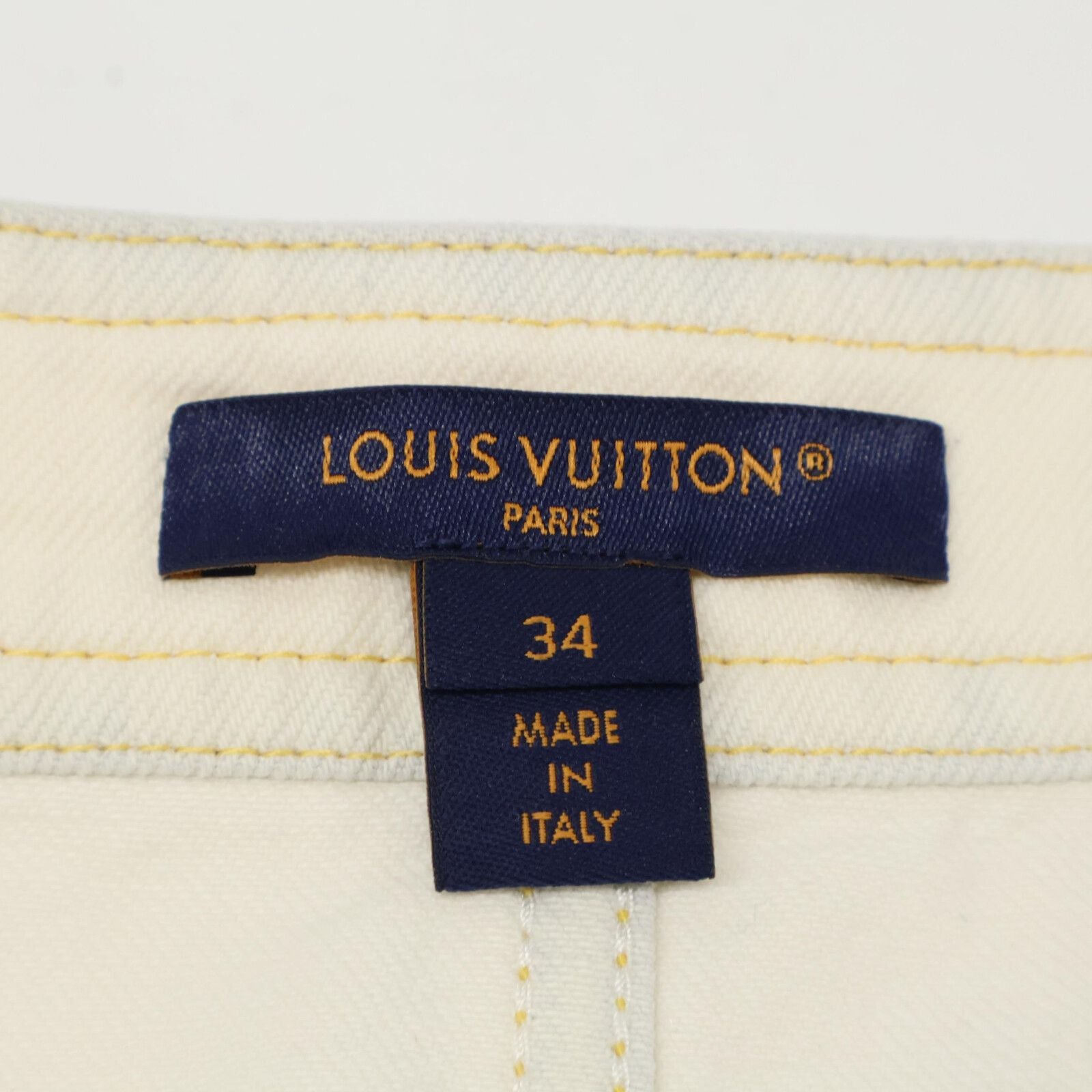 Louis Vuitton White Denim Skirt 34 — view 3