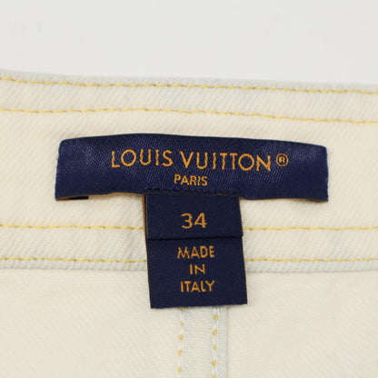 Louis Vuitton White Denim Skirt 34 — view 3