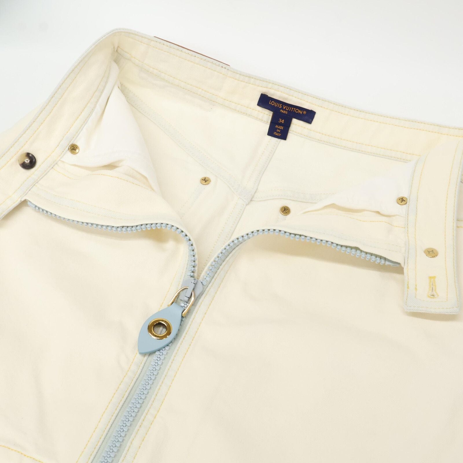 Louis Vuitton White Denim Skirt 34 — view 5