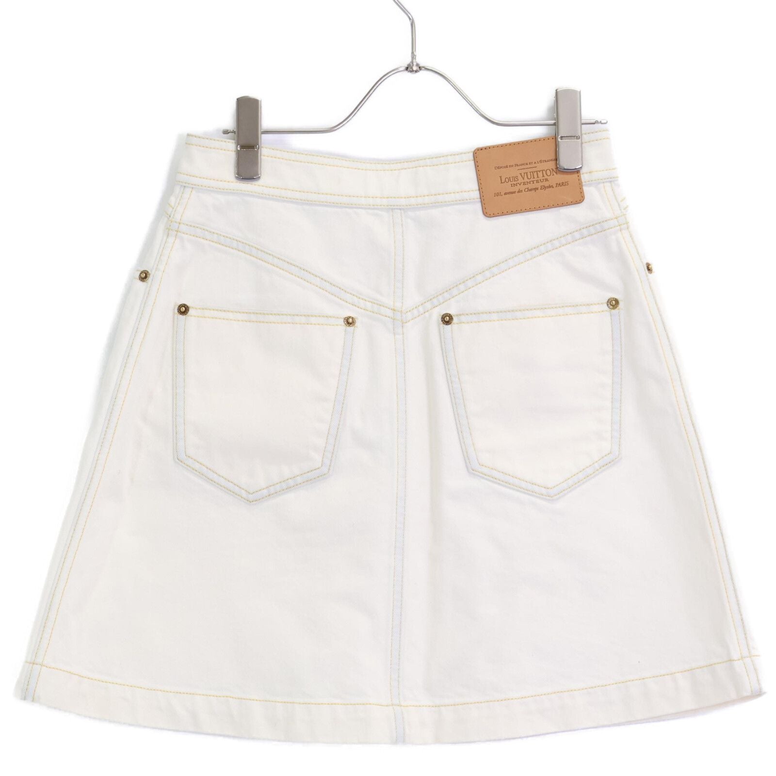 Louis Vuitton White Denim Skirt 34 — view 2