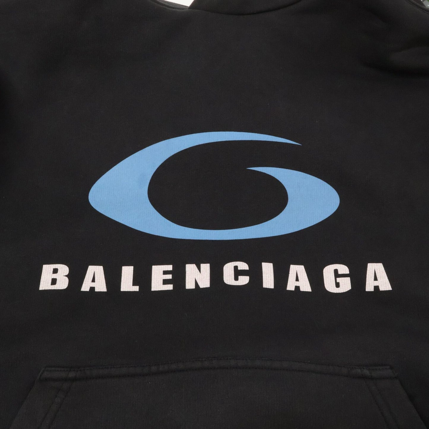Balenciaga Lupus Sports Icon Washed Pullover Hoodie — view 5