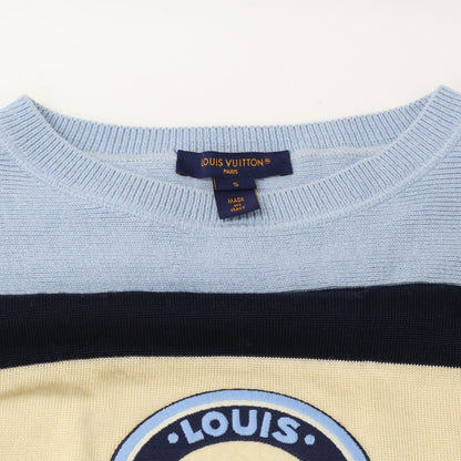 Louis Vuitton Lag Basketball Knit Pullover Front Logo Patch Crew Neck Sweater — view 4