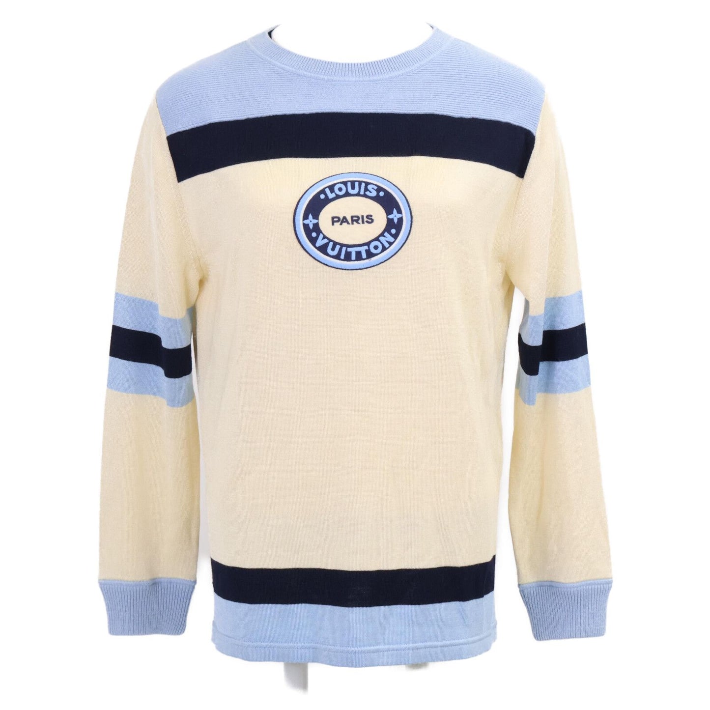 Louis Vuitton Lag Basketball Knit Pullover Front Logo Patch Crew Neck Sweater