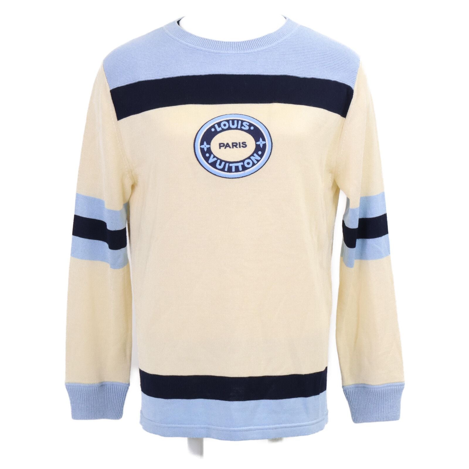 Louis Vuitton Lag Basketball Knit Pullover Front Logo Patch Crew Neck Sweater