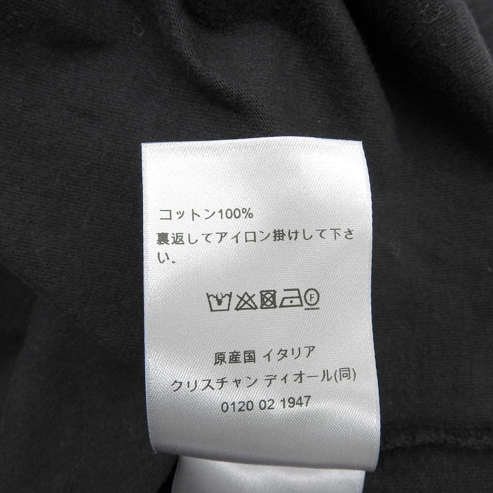 Dior Cotton Lily of the Valley Back Print Long Sleeve Top Black — view 4