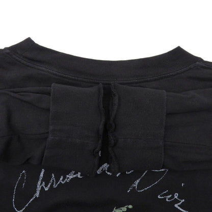 Dior Cotton Lily of the Valley Back Print Long Sleeve Top Black — view 5