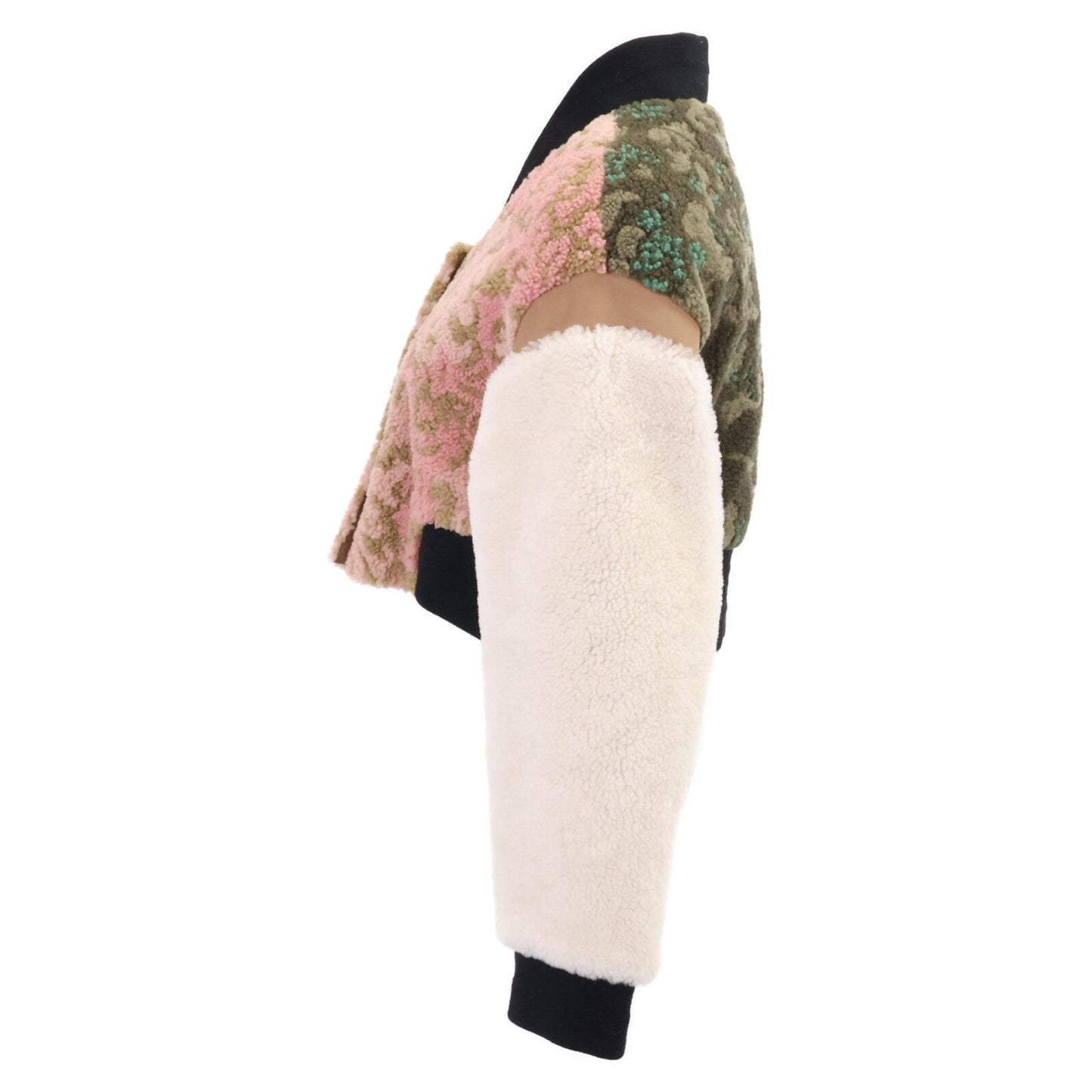 Dior Lambskin Boa Contrast Cropped Jacket 40 — view 3