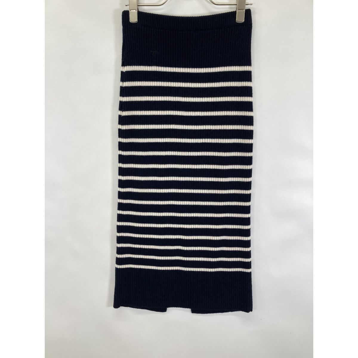 Dior Navy White Border Knit Skirt 38 — view 2