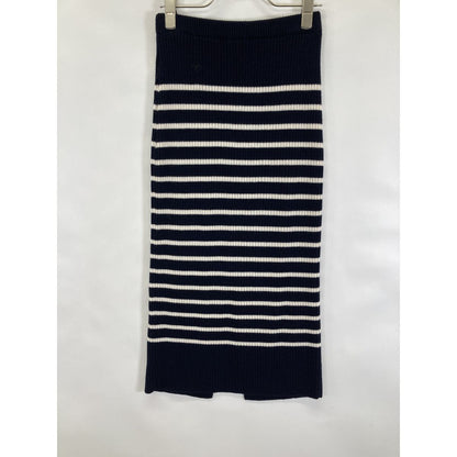 Dior Navy White Border Knit Skirt 38 — view 2