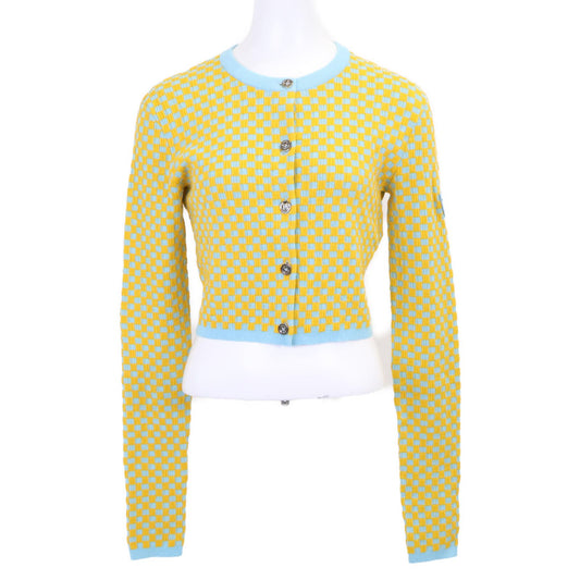 Louis Vuitton Checkered Pattern 24 Knit Cardigan