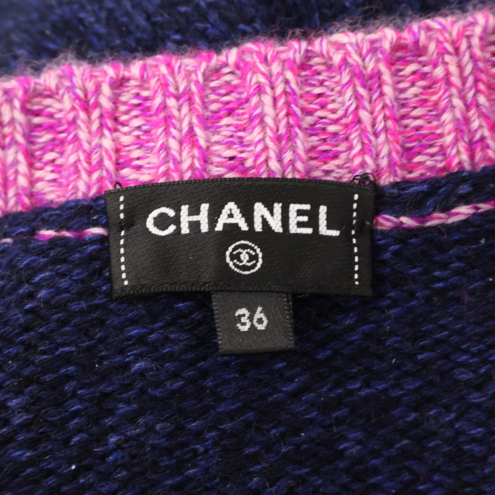 Chanel CC Logo Cashmere Knit Sweater 36 — view 5