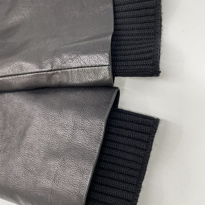 Gucci Era Black Rib Collar Lambskin Button Jacket 36 — view 7