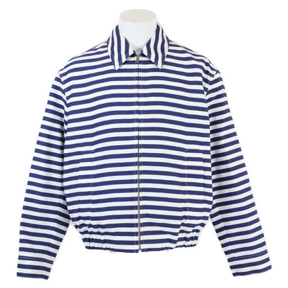 Gucci Similarly Zatas Zipped Jacket in Cotton Jacquard with GG Print Border Zip