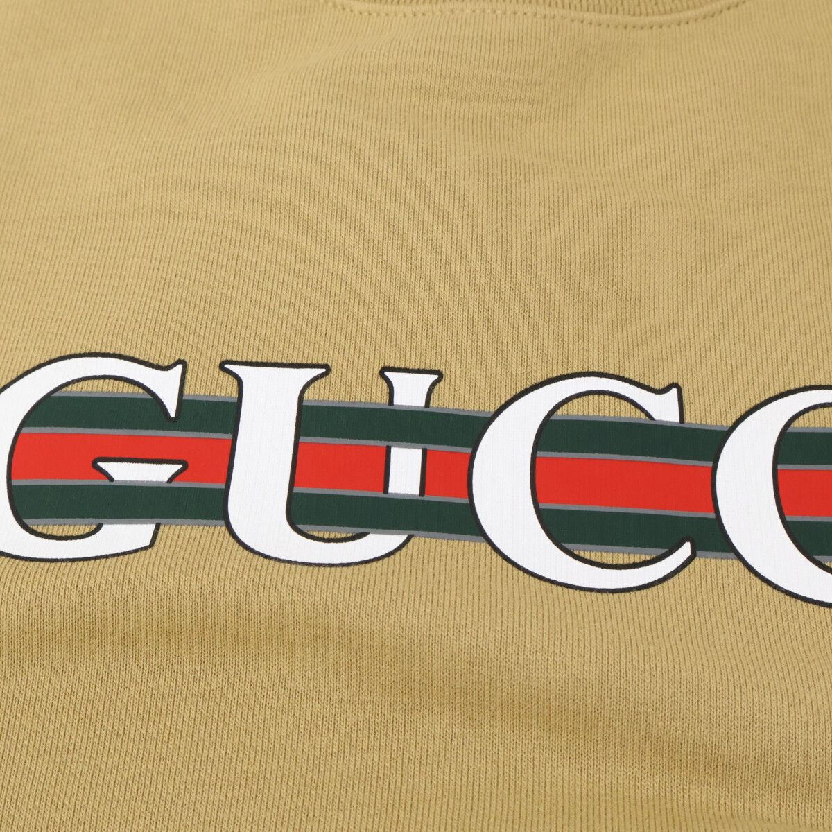 Gucci Beige Front Logo Cotton Jersey Sweatshirt — view 8