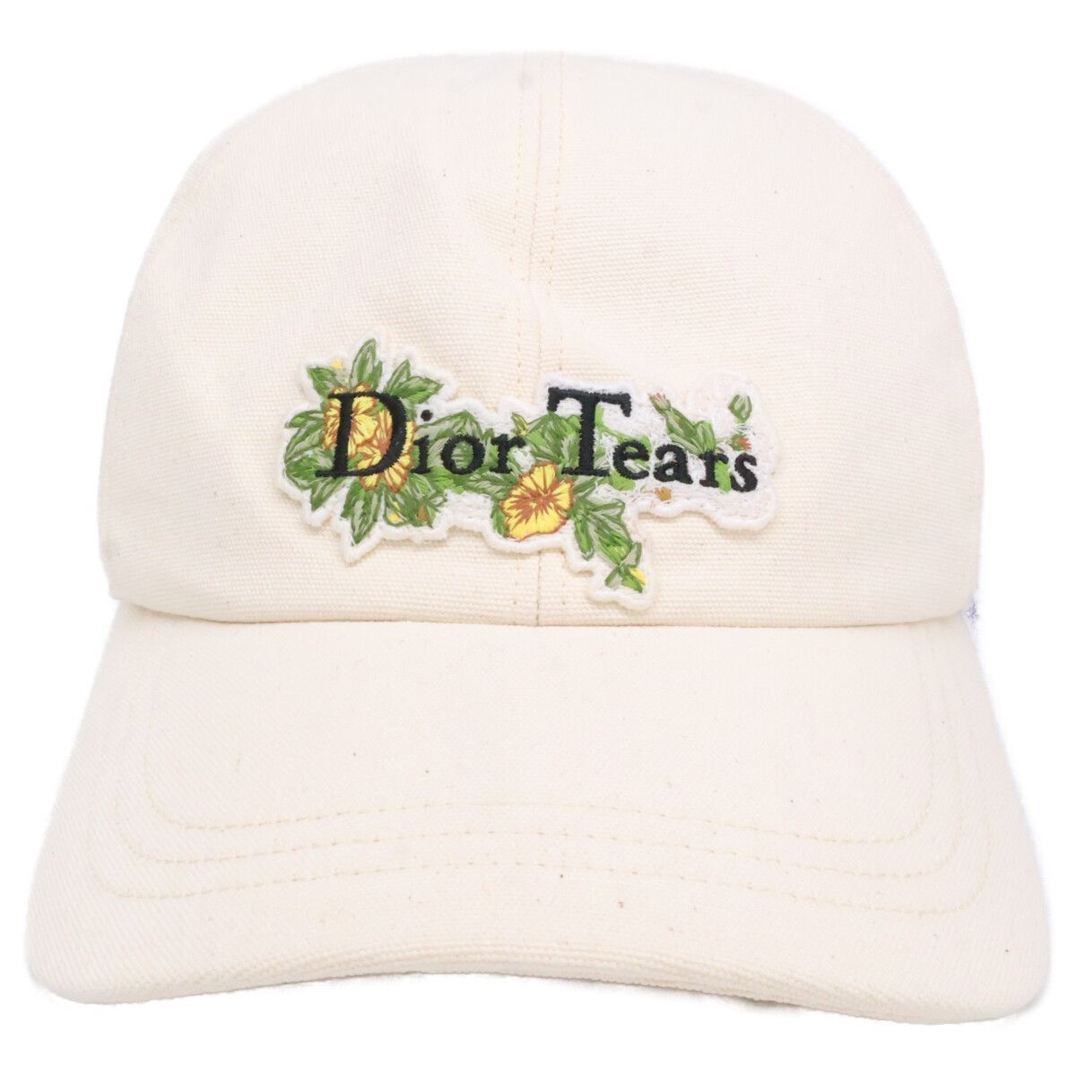 Dior Cotton Oblique Graining Tears Flower Logo Baseball Cap Hat — view 2