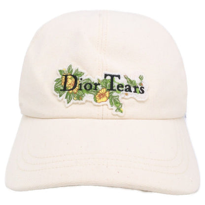 Dior Cotton Oblique Graining Tears Flower Logo Baseball Cap Hat — view 2