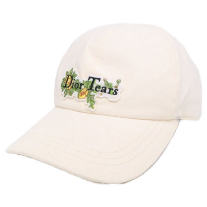 Dior Cotton Oblique Graining Tears Flower Logo Baseball Cap Hat