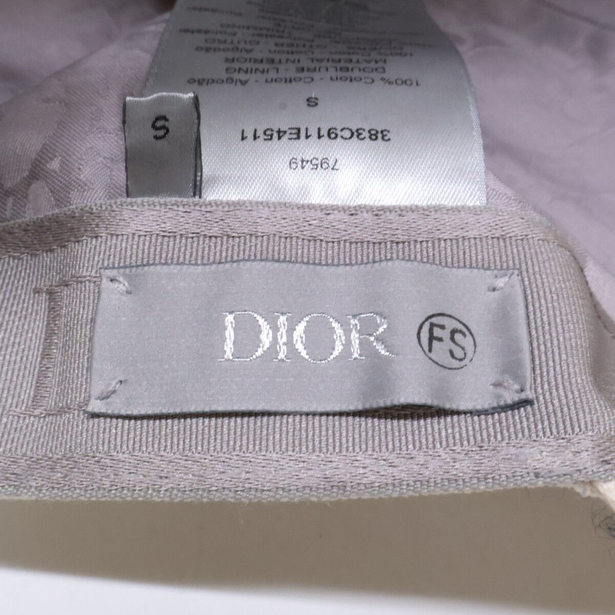 Dior Cotton Oblique Graining Tears Flower Logo Baseball Cap Hat — view 7