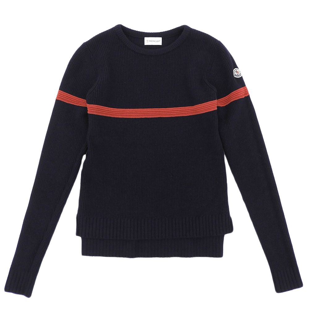 Moncler Maglione Tricot Girocollo Knit Top Navy XS Sweater
