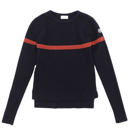 Moncler Maglione Tricot Girocollo Knit Top Navy XS Sweater
