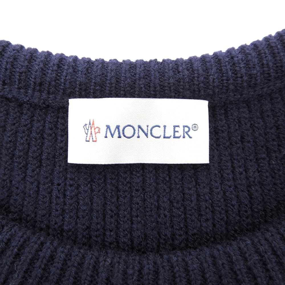 Moncler Maglione Tricot Girocollo Knit Top Navy XS Sweater — view 3