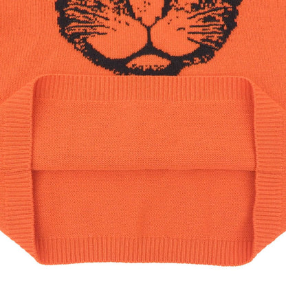 Gucci Mystic Cat Sweater Knit Top Orange — view 5