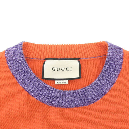 Gucci Mystic Cat Sweater Knit Top Orange — view 4