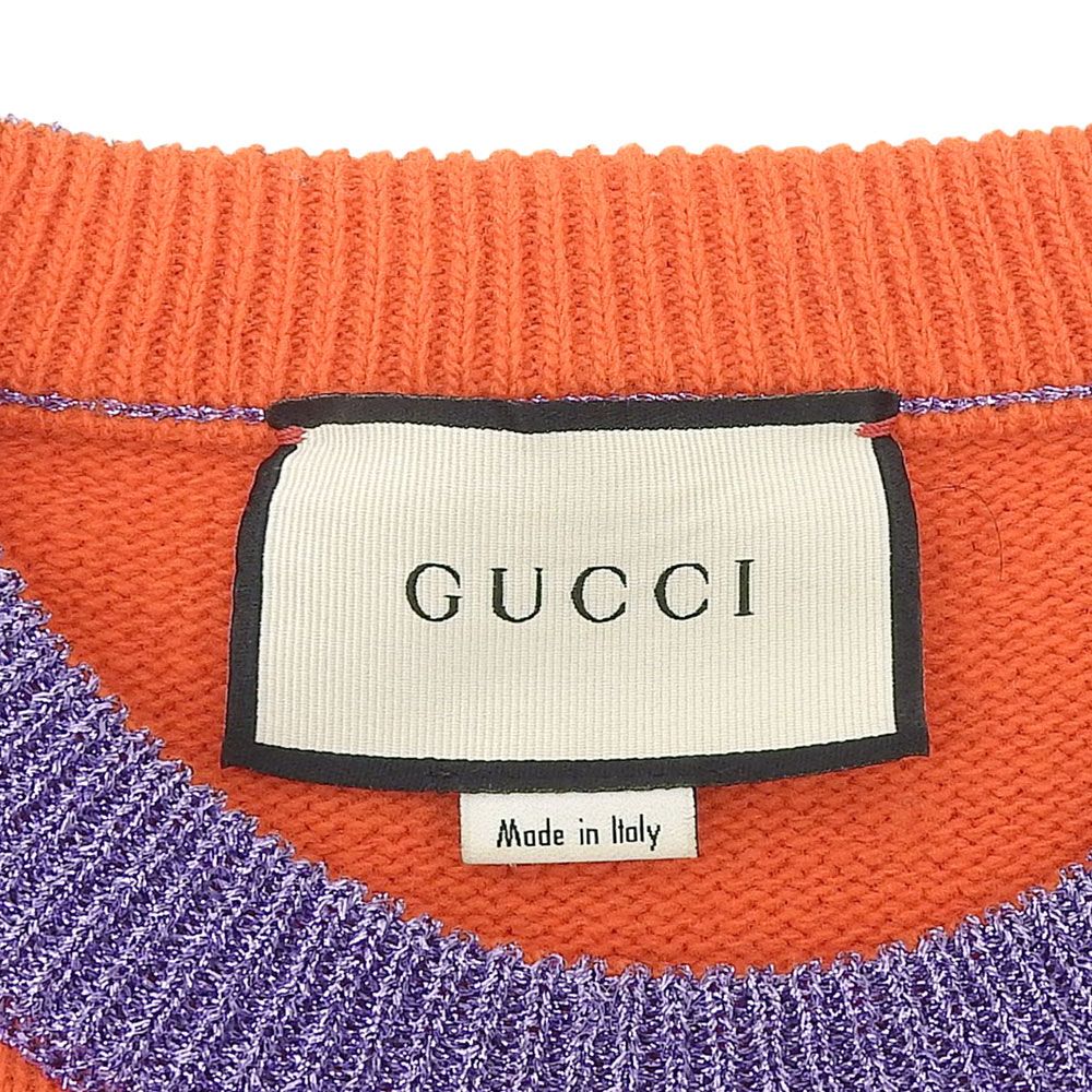 Gucci Mystic Cat Sweater Knit Top Orange — view 3