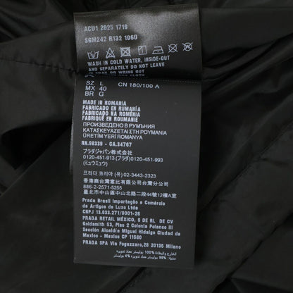 Prada Re-Nylon Zip Jacket Triangle Logo Hoodie Nylon — view 7