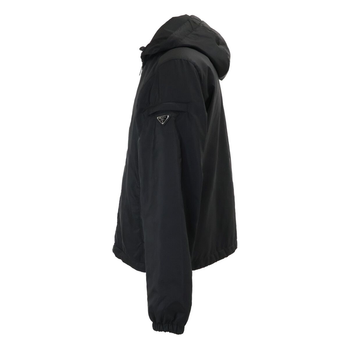 Prada Re-Nylon Zip Jacket Triangle Logo Hoodie Nylon — view 2