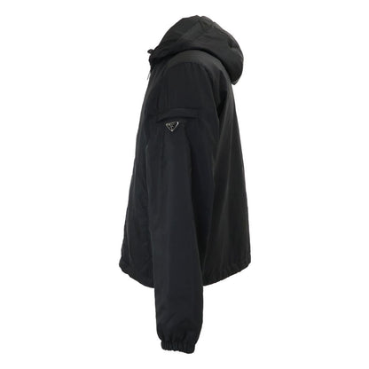 Prada Re-Nylon Zip Jacket Triangle Logo Hoodie Nylon — view 2