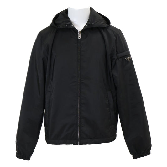 Prada Re-Nylon Zip Jacket Triangle Logo Hoodie Nylon