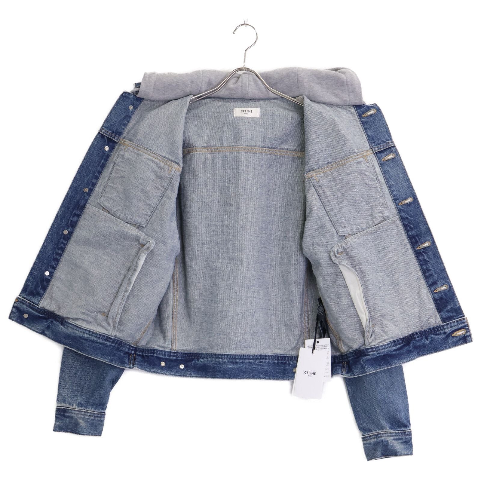 Celine Hooded Printed Luz Trucker Jacket — view 4