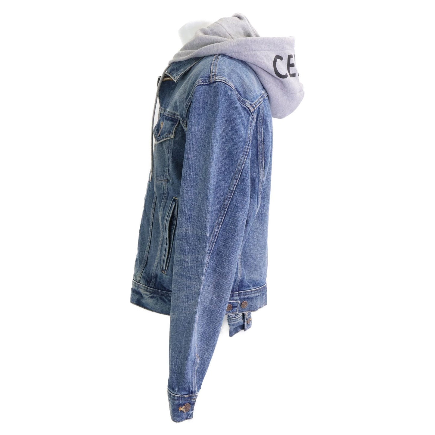 Celine Hooded Printed Luz Trucker Jacket — view 2