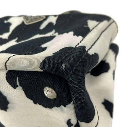 Prada Tote Canapa White Black — view 6