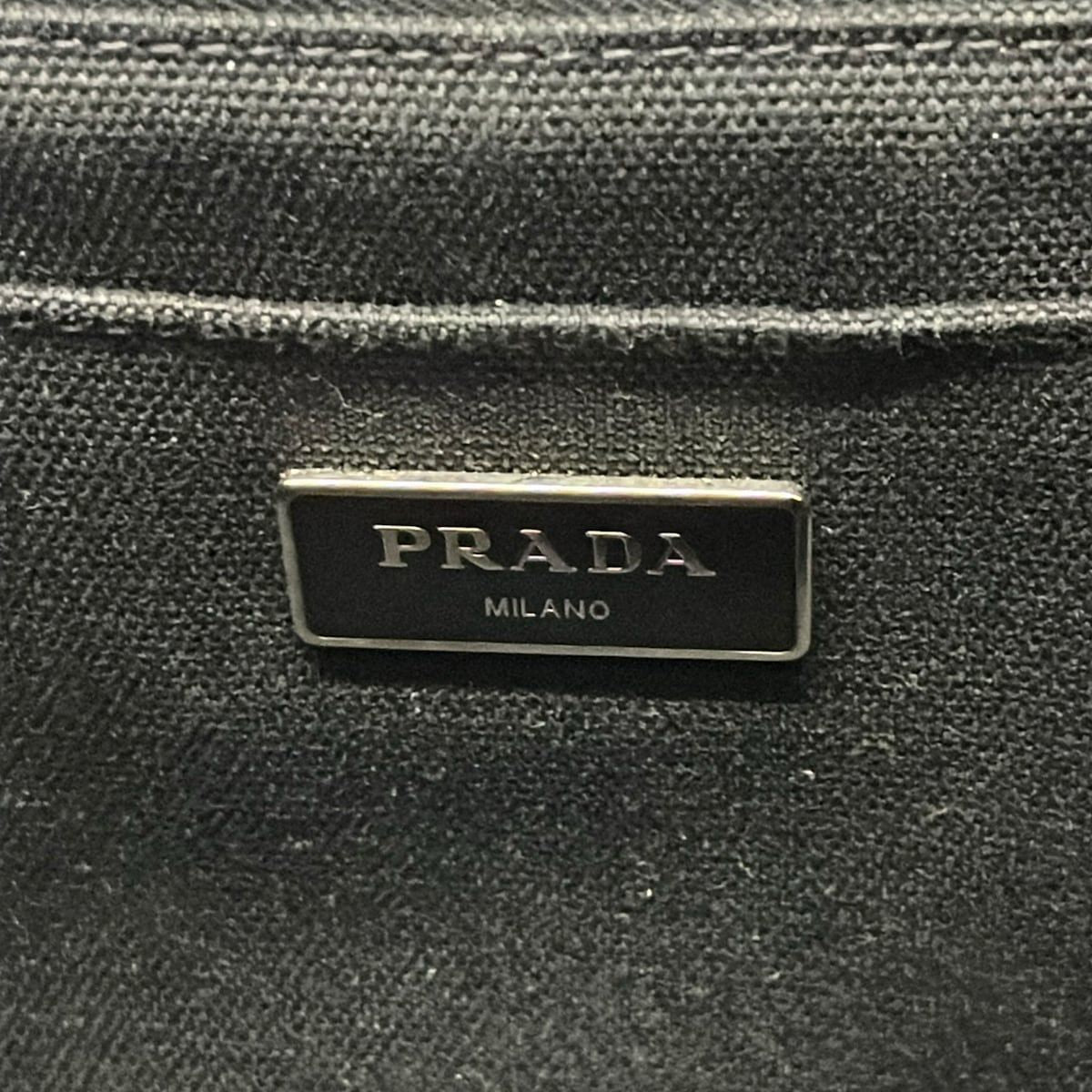 Prada Tote Canapa White Black — view 9
