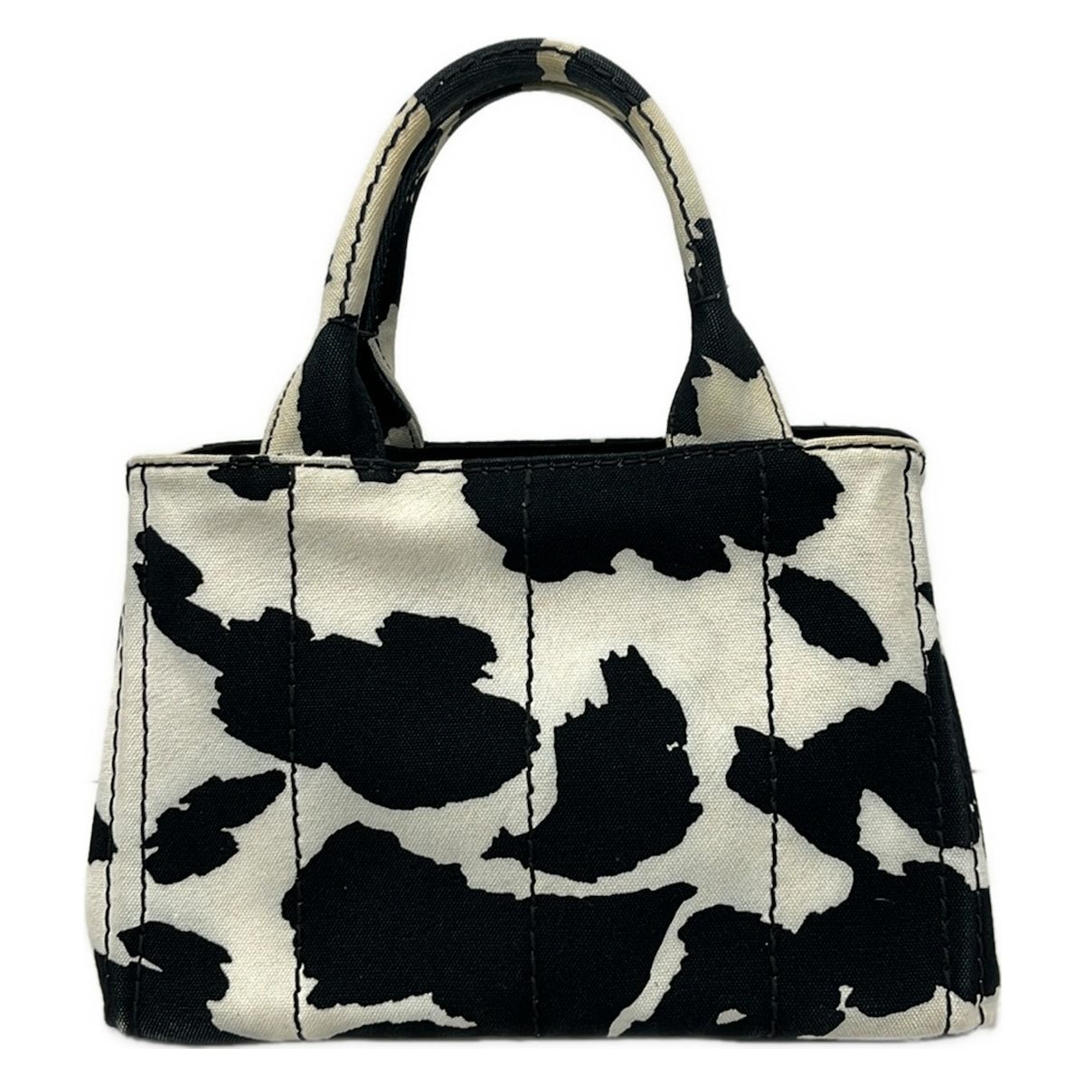 Prada Tote Canapa White Black — view 3