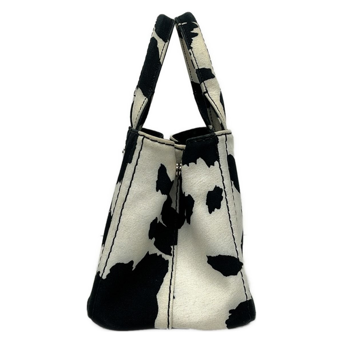 Prada Tote Canapa White Black — view 4