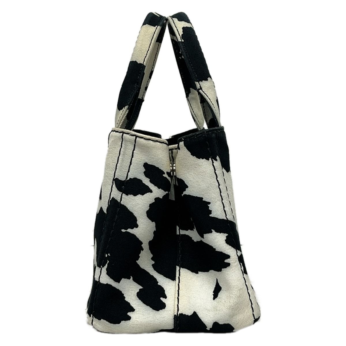 Prada Tote Canapa White Black — view 2