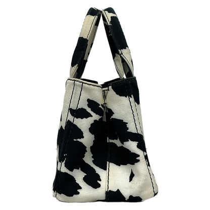 Prada Tote Canapa White Black — view 2