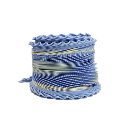 Hermes Heaven Carre Plisse Varangues Pleats Blue Light Multicolor Scarf — view 2
