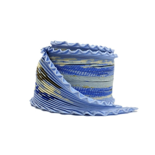 Hermes Heaven Carre Plisse Varangues Pleats Blue Light Multicolor Scarf