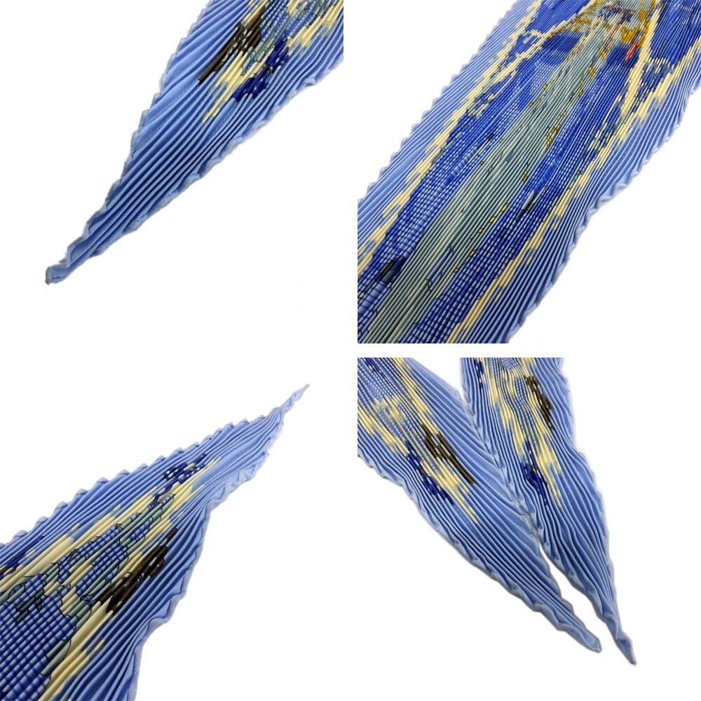 Hermes Heaven Carre Plisse Varangues Pleats Blue Light Multicolor Scarf — view 5