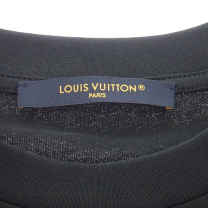 Louis Vuitton Brick Print Logo Virgil Avro Short Sleeve T-Shirt Cotton Black — view 4