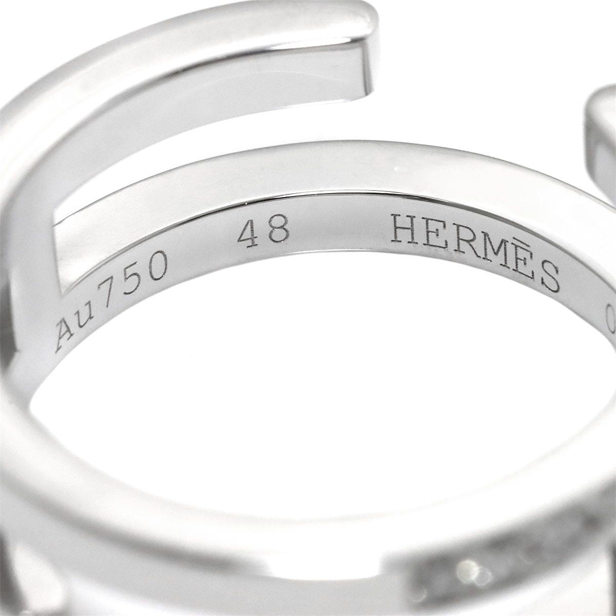 Hermes Arianne Che D'ancre 48 Ring Diamond 18k WG White Gold — view 5