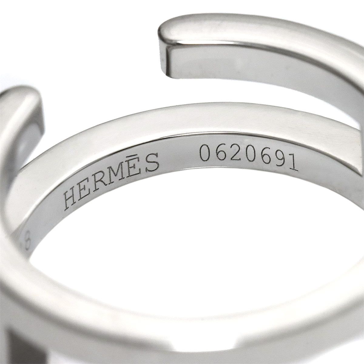 Hermes Arianne Che D'ancre 48 Ring Diamond 18k WG White Gold — view 4