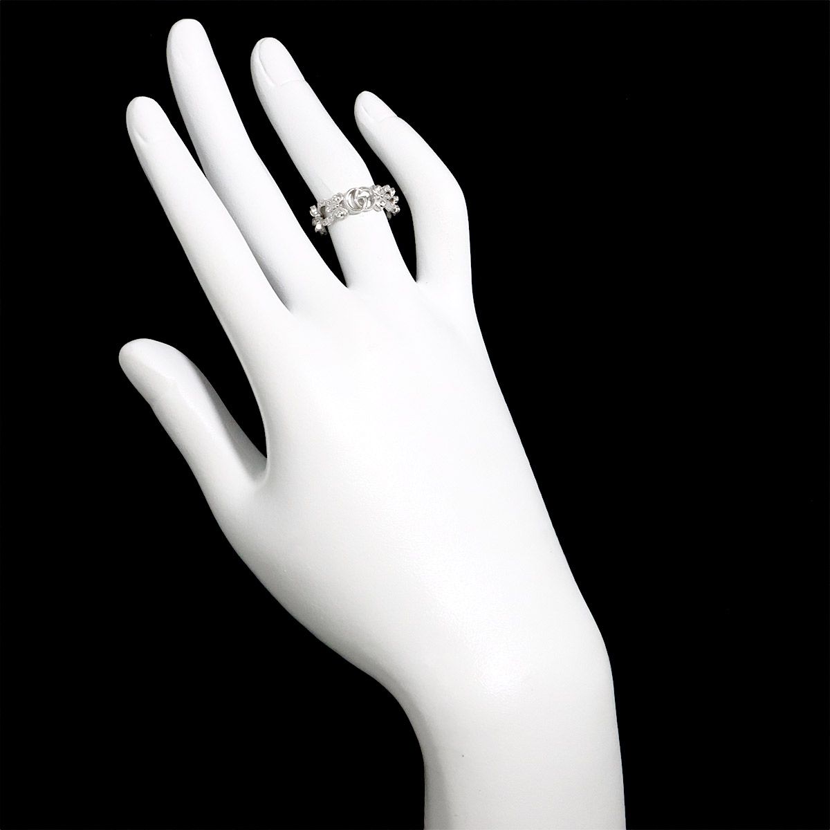 Gucci Flora Ring Diamond 18k WG White Gold — view 8