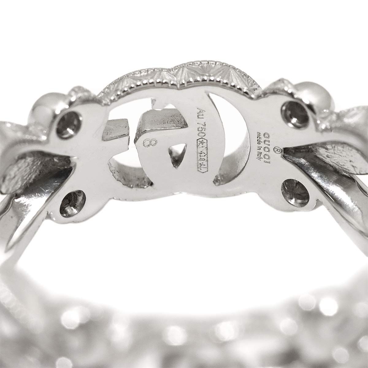 Gucci Flora Ring Diamond 18k WG White Gold — view 5